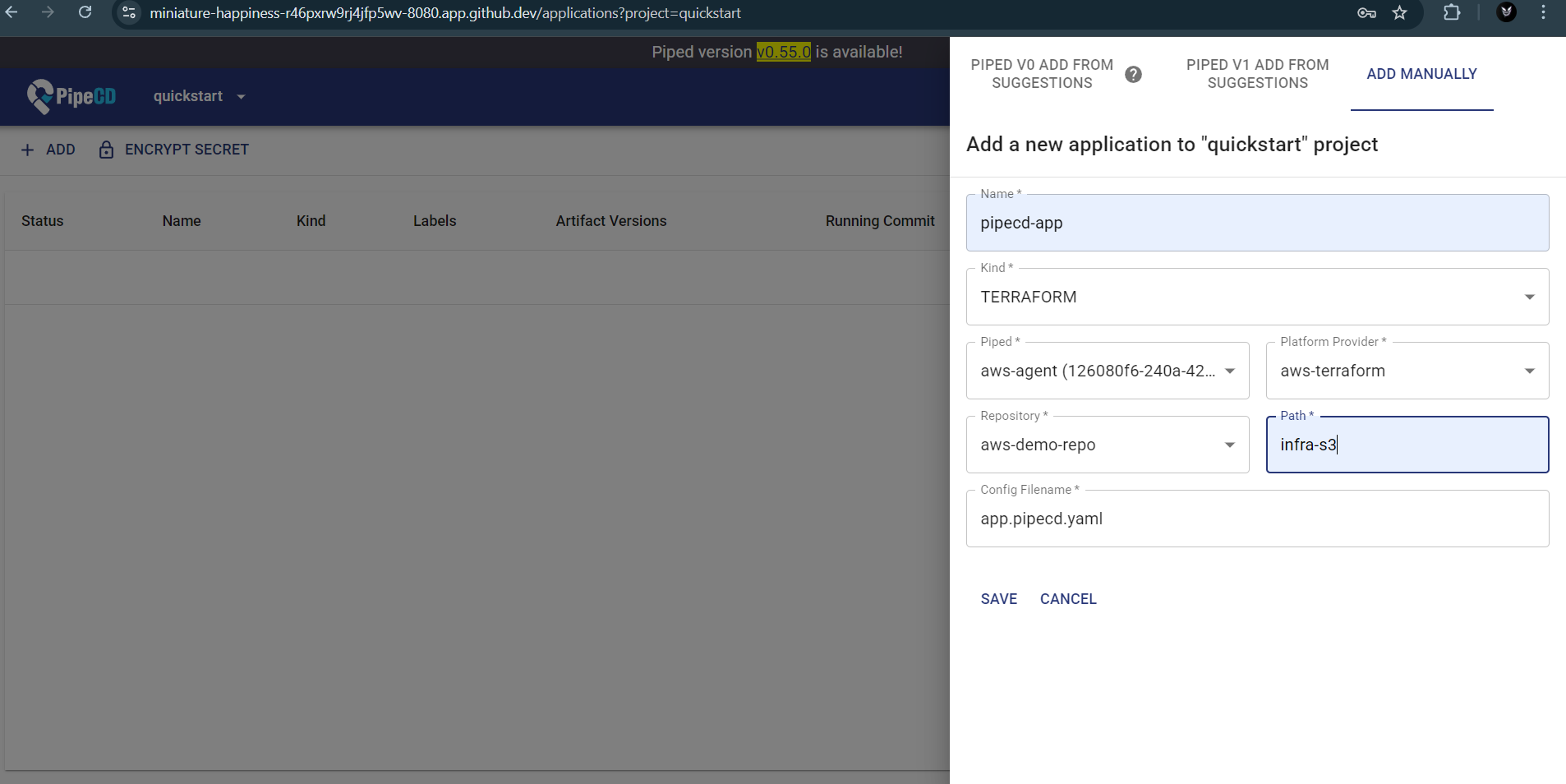 Defining the Application
